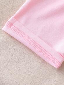 SHEIN Elladie kids 女童素色彈性腰身休閒百搭日常緊身內搭褲 3件/組 - 彩色 - 查看 4