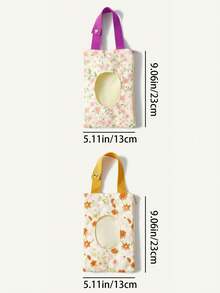 Cozy Pixies 1 pieza Bolsa de almacenamiento floral pastoral para bebé, bolsa de pañales, fácil de transportar durante los viajes, puede almacenar bolsas de pañales, toallitas y bolsas de pañuelos - Multicolor - Ver 4