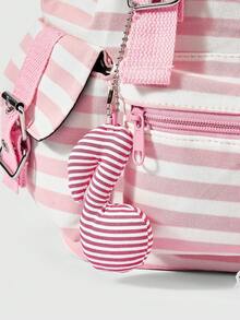 Mochila Casual Versátil, Impermeable y Portátil para Viajes al Aire Libre - Rosa Pálido - Ver 5