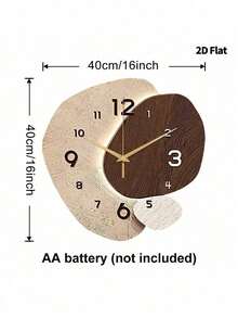1 PIEZA Reloj de pared decorativo abstracto y creativo, movimiento de cuarzo súper silencioso, sin tic-tac, adecuado para decorar relojes en salas de estar, dormitorios, oficinas, restaurantes y cafeterías, regalo decorativo perfecto para amigos y familiares, decoración del hogar, decoración de la habitación - 1pc - Ver 17
