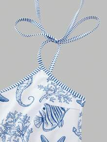 Swim Oasis 26SS 春夏度假風魚骨波西米亞風短褲與連身泳衣套裝 - 彩色 - 查看 8