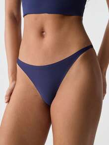 Loungeista 5pcs Women Plain Ice Silk Sexy G-String Panties - Multicolor - View 1