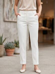 Pantalon para vestir de mujer - Blanco - Ver 1