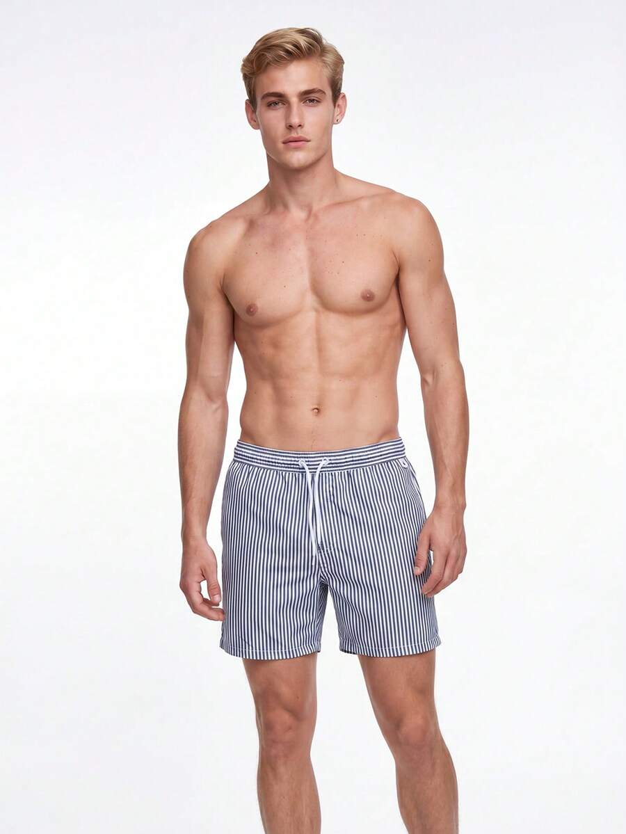 Chillumni Dragsko Ficka Randig Semester Män Strandshorts - Multifärgad - Visa 1