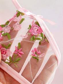 Elorette 女款花卉刺繡圖案性感日常丁字褲 - 彩色 - 查看 8