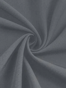 TaskEZ Chaqueta de uniforme de enfermería de unicolor con mangas raglán largas y cierre de cremallera - Gris - View 5