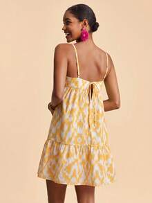 Travachic Women's Casual Vacation All-Over Print Spaghetti Strap Mini Dress - Multicolor - View 2