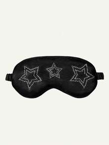 SHEIN 1 pièce Masque pour les yeux de couleur unie, Masque pour les yeux en diamant chaud, Masque pour les yeux en soie respirant et ombrant pour le sommeil avec élastique large, Masque pour les yeux aidant à dormir sans pression - Multicolore - Voir 10