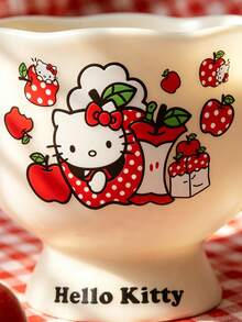 HELLO KITTY AND FRIENDS | SHEIN 1個 Hello Kitty 可愛陶瓷馬克杯，可愛腳杯可用於牛奶和咖啡，精緻可愛的禮物，適合情人節、生日、聖誕節和節日，給朋友、老師和家人的甜蜜紀念品 - 彩色 - 查看 4