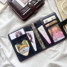 Vintage Faux Leather Notebook, Pocket Book, Refillable Insert, Binder Personal Diary & Planner, Book ,Travel Journal, DIY Disc-Bound Planner, Mini Binder Notebook - A - View 4