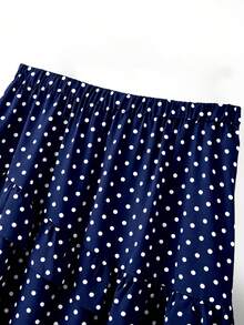 GlowEve CURVE 春夏秋優雅通勤度假風極簡休閒女裝熱銷花卉印花百搭舒適面料大尺碼裙子 - 藍色 - 查看 3