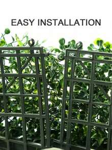 10PCS UV Resistant Durable Artificial Grass Wall Panel Green Fake Ivy Leaf Foliage Privacy Screen For Garden Courtyard Home Interior Outdoor Wall Decor No Maintenance Easy Install - Green - View 5
