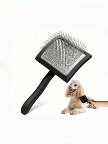 Dog Cat Slicker Brush Pet Grooming Comb For Shedding Fluff Styling Detangling Loose Undercoat Remover Gentle Skin Friendly For All Coat Types - Multicolor - View 3