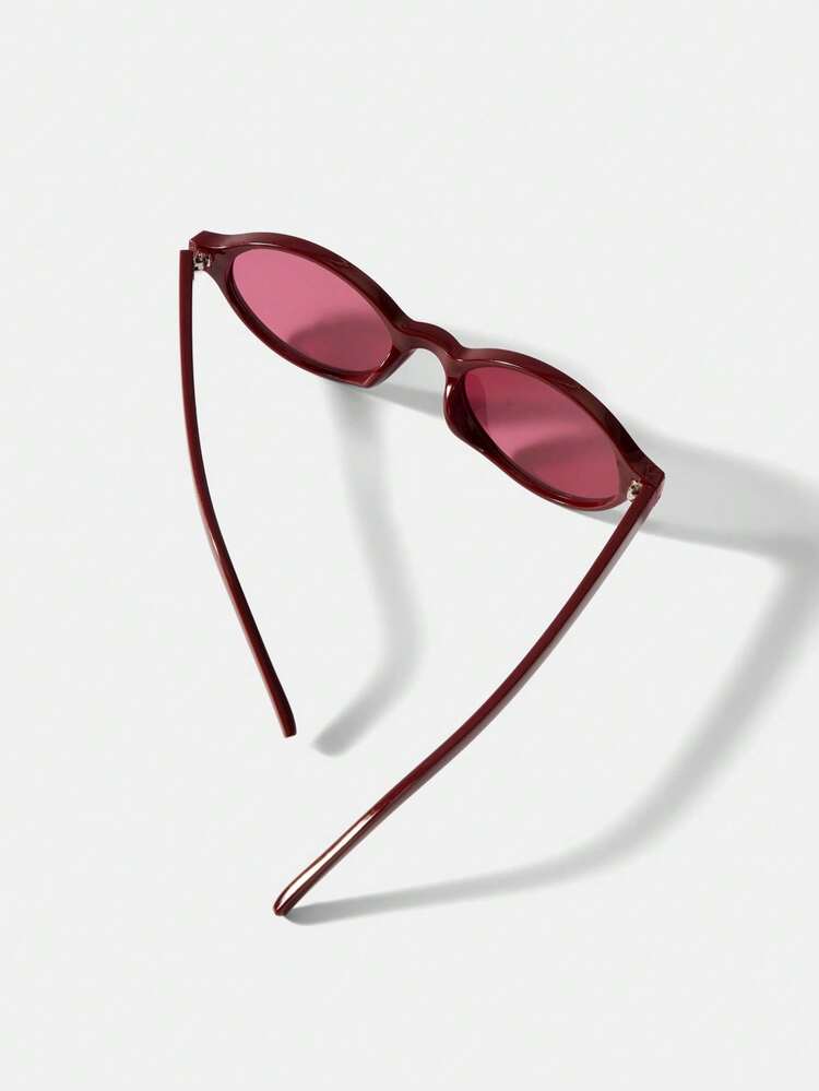 BROWN OVAL-RIMMED GLASSES