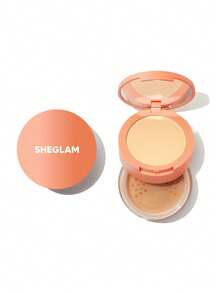 SHEGLAM Polvos fijadores para rostro y contorno de ojos Insta-Ready Duo-Cocoa Loco 2 en 1 Polvos fijadores sueltos iluminadores Polvos mate sin poros Polvos resistentes al agua Maquillaje facial Powder - Cocoa Loco - Ver 13