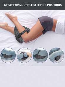 1 Buah Bantal Kaki Ergonomis Memory Foam untuk Tidur Miring, Bantal Lutut dengan Tali Penopang Kaki, Bantalan Penyangga Kaki, Sarung Bantal yang Dapat Dilepas dan Dicuci, Perlengkapan Tempat Tidur, Perlengkapan Rumah Tangga, Alat Bantu Tidur, Perlengkapan Perjalanan Penting - warna-warni - View 3