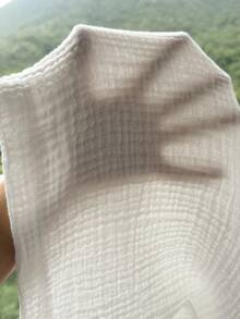 Comfortcana 大尺碼休閒紋理刺繡細節抽繩腰長褲 - 白色 - 查看 5