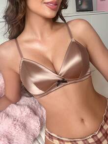 PetitDoll Women's Soft Cup Comfortable Bra - Champagne - View 4