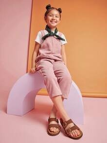 SHEIN Mini mi 儿童休闲平底凉鞋，夏季百搭 - 米色 - 查看 4