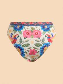 Travachic Women's Floral Print V-Neck Sleeveless Swimsuit Set - Multicolor - View 9