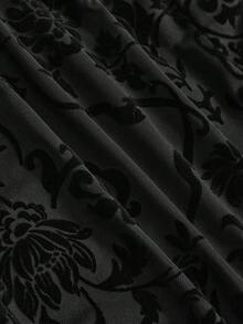 ROMWE Goth بودي نسائي مقاس كبير من الدانتيل مثير متعدد الاستخدامات للخروجات اليومية - الأسود - مشاهدة 6