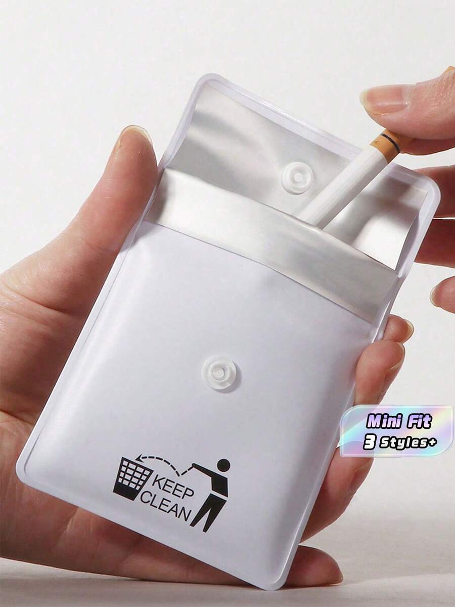 Flame Retardant Leak-Proof Portable Ashtray Bag - Reusable Pocket Travel Ashtray For Outdoor Use, PVC Mini Ashtray With Storage Bag To Hold Lighter, Keys, Suitable For Camping, Hiking, Car And Daily Use - Multicolor - View 1