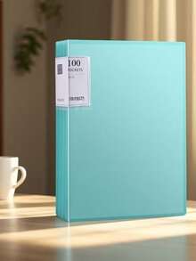 A4 Office & School File Folder, Multi-Layer Transparent Sleeve Data Book, Large Capacity Student Test Paper/Contract File Storage, Transparent Sleeves, Random Cover Card Paper, 100 Pages Student Certificate Organizer Bag - One Size Fits All - View 7