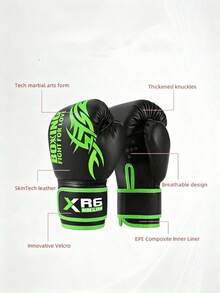 1 Pair Of Children -21*15cm/8.27*5.91in Full Set Of 6oz Boxing Gloves Are Suitable For Men And Women, Padded Gloves Are Used For Sandbag Training, Suitable For Taekwondo, Muay Thai, MMA And Other Sports,  Not Suitable For Synthetic People To Wear. - Multicolor - View 8
