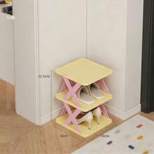 Joivida 1Pc Shoe Rack For Home Use, Doorway, Storage, Multi-Layer Shoe Storage, Suitable For Dopamine, Small Rental Rooms. - yellow powder - View 10