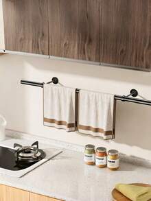 1PC Thickened Stainless Steel Household Drying Rack, Rust-Proof And Windproof Clothes Hanger, Wardrobe Storage Rod, Garment Hanging Device, Multi-Function Towel Bar, Bathroom & Balcony Multi-Purpose Clothes Storage Rack - A - View 5