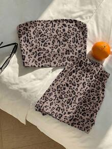 Comfortcana 卡其色豹紋女裝兩件組，適合度假、畢業季、夏季上衣、日常通勤、約會、派對、秋冬夏、聖誕節、新年、感恩節、派對、婚禮、海灘、畢業典禮、時尚、優雅、休閒、外出、約會、預購、通勤、亮面、情人節、優雅、度假、休閒、Y2K、外出、畢業典禮及其他場合 - 彩色 - 查看 3