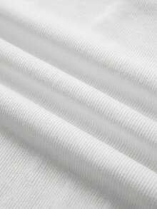 Slaydiva Spring Summer New Casual Basic Versatile Solid White Ribbed Crew Neck Racer Back Off-Shoulder Women Tank Top Suitable For Dates Travel Valentine's Day - White - View 6