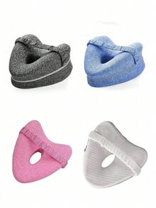 1 Buah Bantal Kaki Ergonomis Memory Foam untuk Tidur Miring, Bantal Lutut dengan Tali Penopang Kaki, Bantalan Penyangga Kaki, Sarung Bantal yang Dapat Dilepas dan Dicuci, Perlengkapan Tempat Tidur, Perlengkapan Rumah Tangga, Alat Bantu Tidur, Perlengkapan Perjalanan Penting - warna-warni - View 4