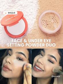 SHEGLAM Insta-Ready 臉部與眼下定妝蜜粉雙件組-Bisque 品牌美妝化妝品 適合女士與女孩 - Bisque - 查看 1