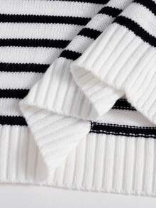 INAWLY Gilet sans manches en tricot à col rond rayé décontracté et polyvalent pour femmes - Nude - Voir 6