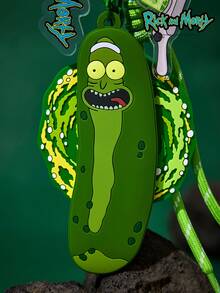 Rick and Morty X POKOJA LAND 卡通動畫圖案金屬鑰匙圈吊飾，精緻可愛。適用於包包、車鑰匙、情侶吊飾、書包、生日禮品、背包、衣物吊飾、創意包掛飾。時尚百搭配件，也是送給親友和同學在派對、聚會和生日時的有趣小禮物 - 彩色 - 查看 9