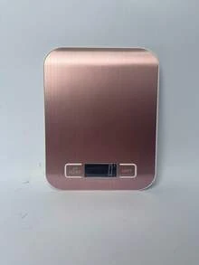 1 Báscula de cocina digital de 10kg, precisión de 1g/0.1oz, de acero inoxidable, apta para hornear y cocinar (baterías no incluidas) - Rosa - Ver 12