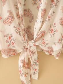 New Women's Casual Solid Color Chiffon Blouse With Short Batwing Sleeves - 紫紅色 - 查看 7