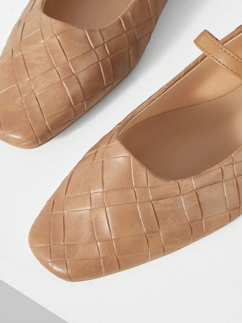 WOMEN PU LEATHER SQUARE TOE FLATS VALENTINE'S DAY