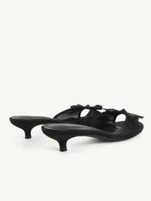 CUCCOO CHICEST Women's Comfortable Casual High Heel Sandals For Daily Wear, Summer - Black Sardine - View 4
