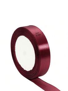 1 cuộn ruy băng satin màu đỏ rượu vang bóng 22 mét, màu trơn, dùng cho thiệp mời đám cưới DIY, gói quà nước hoa cô dâu, trang trí tiệc, dự án may vá, phụ kiện cưới cô dâu, vật dụng đám cưới, trang trí tiệc DIY, gói quà - Rượu vang đỏ - Xem 6