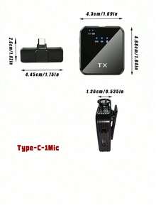 Wireless Mini Lavalier Lapel Microphone For Type-C Cordless Double Mics Plug And Pick-Up 2.4G Ultra-Low Delay Built-In Noise Reduction Chip 5H Working Time For Two-Person Creator - YJH-f15 - View 13