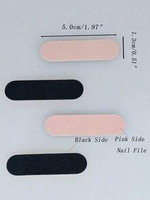 10 20 50 100 200 400 600 800 1000 PCS Disposable Black Pink Sandpaper Mini Nail File For Manicure Pedicure DIY Nail Art Tool Home Salon Portable - Multicolor - View 5