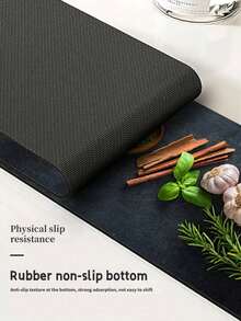 1PC Multi Size Diatomaceous Earth Rubber Anti Slip Kitchen Faucet Drip Pad With Spice Pattern Water Absorbent Drainage Mat For Sink Countertop Home Organization Must Have - Multicolor - View 6