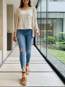 Metal Platform Sandals With Buckle - Modern And For Women - Café - View 4