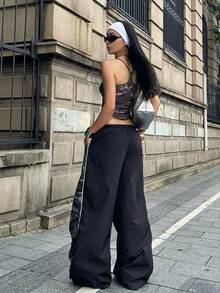 Coolane 女士春夏音乐会街头风撞色降落伞裤 - 彩色 - 查看 6