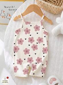 Baby Girl Casual Camisole Romper Suitable For Spring And Summer - Multicolor - View 4