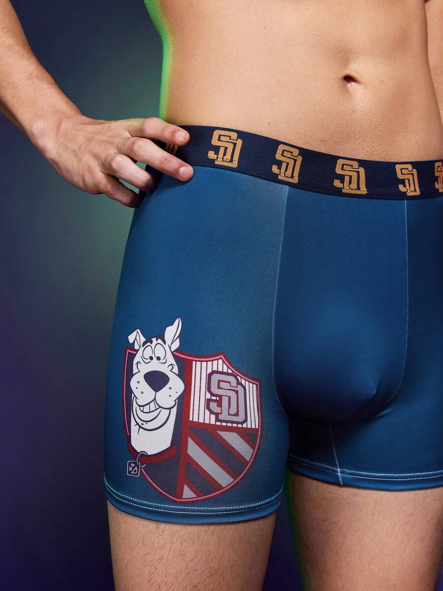 Notgurli SCOOBY-DOO X SHEIN Men's Printed Boxer Briefs - Multicolor - View 1