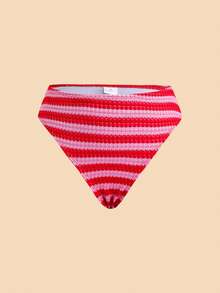 Travachic Women's Line Print Camisole Swimsuit Set Beach Vacation Red Summer Tropical - Multicolor - View 9
