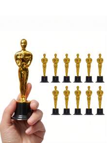 1 Or 24 Pieces 6 Inch Small Gold Trophy Cup Prize Bulk Plastic Award Statue For Party Theme Decoration Winner Prize Adult Game Champion Gift Office Contest - Little Golden Man - View 4